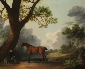 The Third Duke of Dorset's Hunter with a Groom and a Dog, 1768. Creator: George Stubbs The Third Duke of Dorset's Hunter with a Groom and a Dog, 1768. Creator: George Stubbs