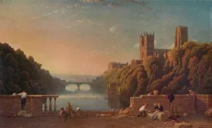 Prints of Durham Cathedral from the Prebends Bridge, c1832. From A Catalogue of the Pictures and Drawings in the collection of Frederick John Nettleford Volume III. - I to S, by C. Reginald Grundy and F County Durham Prints: Durham Cathedral Print from Prebends Bridge, c1832