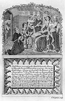 Earl Rivers presents his book to King Edward IV, c1477 (late 18th or early 19th century(?)). Artist: Charles Grignion Earl Rivers presents his book to King Edward IV, c1477 (late 18th or early 19th century(?)). Artist: Charles Grignion