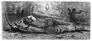 Images Dated 5th August 2005: Early 19th century coal miner working a narrow seam, c1868