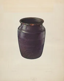 Earthen Churn, 1935/1942. Creator: Clyde L. Cheney Earthen Churn, 1935/1942. Creator: Clyde L. Cheney