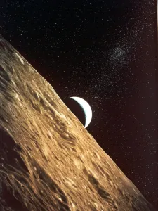 Earthrise seen from surface of the Moon, Apollo Mission, 1969 Earthrise seen from surface of the Moon, Apollo Mission, 1969