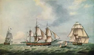 Packet Gallery: East India Companys Packet Swallow, 1788. Artist: Thomas Luny