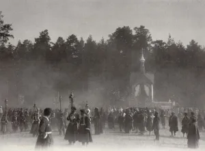 Prints of Easter procession, Sarov Monastery, Russia, 1903 Russian White Prints: Easter Procession Print, Sarov Monastery, Russia 1903