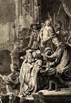 Jesus Christ Biblical Scene Prints: Ecce Homo, c1635. Creator: Rembrandt Harmensz van Rijn