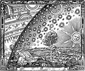 The edge of the firmament (Flammarion engraving) From L'atmosphere. Meteorologie populaire by Camill Artist