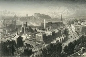 Rooftops Gallery: Edinburgh from Calton Hill, c1870