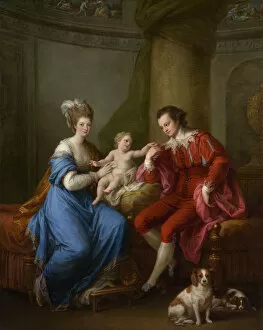 Angelika Kauffman Gallery: Edward Smith Stanley (1752-1834), Twelfth Earl of Derby, with His First Wife and Their Son, c1776