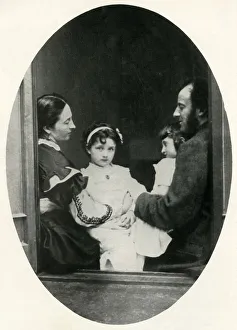 Heritage Images Print: Millais with Family, 21 July 1865