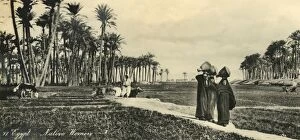 Panoramic Photography Gallery: Egypt - Native Women, c1918-c1939. Creator: Unknown