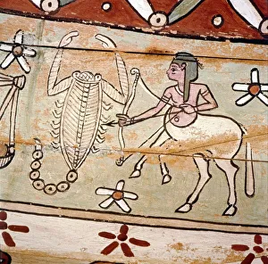 Egyptian coffin detail of Zodiac Signs Scorpio and Sagittarius, 2nd century Egyptian coffin detail of Zodiac Signs Scorpio and Sagittarius, 2nd century