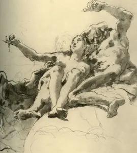 Elderly Man beside a Young Woman who points up to the Sun, mid 18th century, (1928) Elderly Man beside a Young Woman who points up to the Sun, mid 18th century, (1928)
