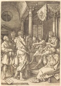 The Two Elders Convicted by the Testimony of Daniel, 1555. Creator: Heinrich Aldegrever The Two Elders Convicted by the Testimony of Daniel, 1555. Creator: Heinrich Aldegrever