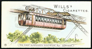 Electric overhead monorail at Barmen-Elberfeld (now Wuppertal), Germany, 1901 Electric overhead monorail at Barmen-Elberfeld (now Wuppertal), Germany, 1901