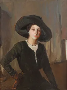 Sorolla Y Bastida Gallery: Elena in Black Hat, 1910. Creator: Sorolla y Bastida, Joaquin (1863-1923)