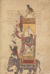 The Elephant Clock, Folio from a Book of the Knowledge of Ingenious Mechanical..., A.H The Elephant Clock, Folio from a Book of the Knowledge of Ingenious Mechanical..., A.H