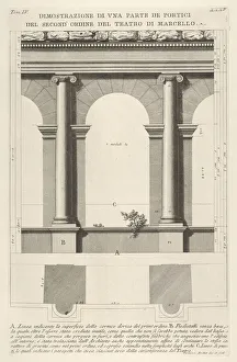 Elevation and plan of the second-order portico at the Theater of Marcellus Elevation and plan of the second-order portico at the Theater of Marcellus