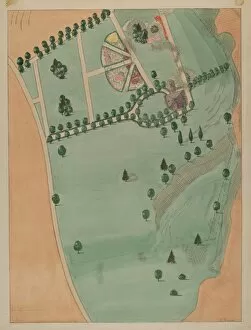 Mapmaking Gallery: Eliza B. Jumel Estate, c. 1936. Creator: Virginia Richards