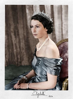Queen Of Britain Windsor Gallery: Elizabeth, 1950. Artist: Sterling Henry Nahum Baron