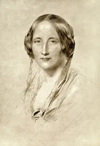 Elizabeth Gaskell, British 19th century novelist, (1910).Artist: George Richmond Elizabeth Gaskell, British 19th century novelist, (1910).Artist: George Richmond