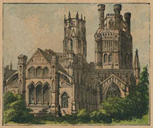 Ely Cathedral Print, c1910