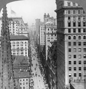 From the Empire building past Trinity Church up Broadway, 1902 From the Empire building past Trinity Church up Broadway, 1902