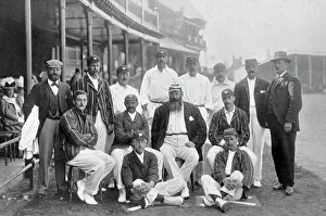 The England Test cricket XI at Nottingham, Nottinghamshire, 1899. Artist: WA Rouch The England Test cricket XI at Nottingham, Nottinghamshire, 1899. Artist: WA Rouch