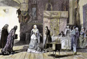 Engraving in the Spanish and American Illustration from painting Elizabeth I Engraving in the Spanish and American Illustration from painting Elizabeth I