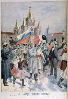 Enrolment of Russian volunteers for Madagascar, St Petersburg, 1895. Artist: F Meaulle Enrolment of Russian volunteers for Madagascar, St Petersburg, 1895. Artist: F Meaulle