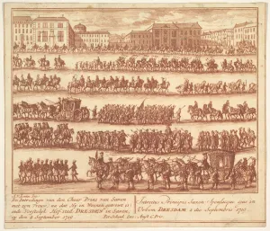 Entry of the Prince of Saxony with his Wife into Dresden on September 2, 1719, af..., ca Entry of the Prince of Saxony with his Wife into Dresden on September 2, 1719, af..., ca