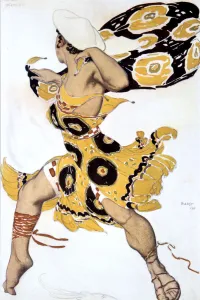 Ephebe, costume design for a Ballets Russes production of Tcherepnins Narcisse, 1911. Artist: Leon Bakst Ephebe, costume design for a Ballets Russes production of Tcherepnins Narcisse, 1911. Artist: Leon Bakst