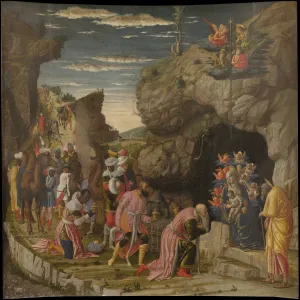 Epiphany (Trittico degli uffizi (Uffizi Tryptich), central panel), ca 1463-1464. Artist: Mantegna, Andrea (1431-1506) Epiphany (Trittico degli uffizi (Uffizi Tryptich), central panel), ca 1463-1464. Artist: Mantegna, Andrea (1431-1506)
