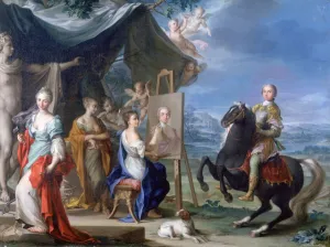 Equestrian Portrait of a Nobleman.. as Protector of the Arts, c1699-1748 Equestrian Portrait of a Nobleman.. as Protector of the Arts, c1699-1748