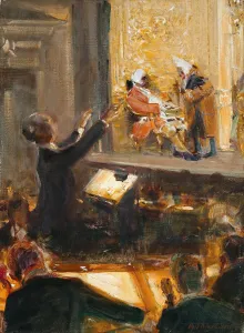 Ernst Edler von Schuch conducts the Rosenkavalier by Richard Strauss, 1912. Creator: Sterl Ernst Edler von Schuch conducts the Rosenkavalier by Richard Strauss, 1912. Creator: Sterl