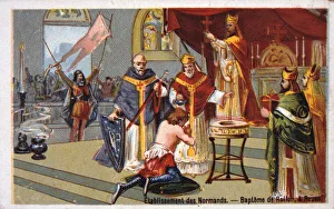 Establishment of the Normans: Baptism of Rollo at Rouen, (19th century) Establishment of the Normans: Baptism of Rollo at Rouen, (19th century)