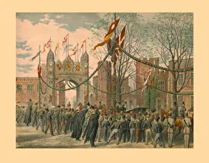 Eton School and the 'Boys Arch', 1863. Creator: Unknown Eton School and the 'Boys Arch', 1863. Creator: Unknown