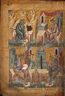 The Four Evangelists (Manuscript illumination from the Gospel Book), ca 1401 The Four Evangelists (Manuscript illumination from the Gospel Book), ca 1401