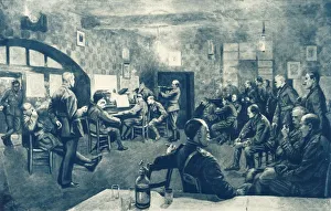Officers Mess Gallery: An Evening Concert in Officers Mess of the Artists Rifles, 1917. Creator: Unknown