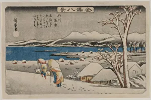 Evening Snow at Uchikawa (from the series Eight Views of Kanazawa), mid 1830s. Creator Evening Snow at Uchikawa (from the series Eight Views of Kanazawa), mid 1830s. Creator