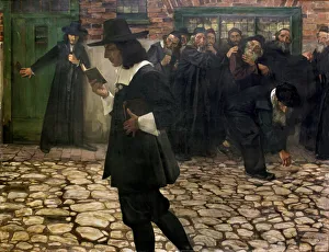 Prints of Excommunicated Spinoza, 1907. Private Collection Poland Prints: Excommunicated Spinoza Print, 1907 by Samuel Hirszenberg