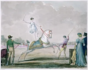 Exercises of the Circus Horse, c1818-1836. Artist: Carle Vernet Exercises of the Circus Horse, c1818-1836. Artist: Carle Vernet