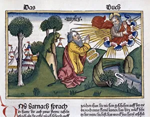 Facsimile Print of Moses Receiving the Second Tablets