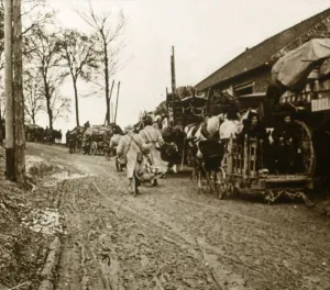 WWI Soldiers Prints: The Exodus, c1914-c1918