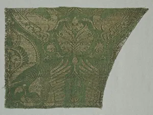 Exotic Gold-patterned Silk, 1360-1400. Creator: Unknown Exotic Gold-patterned Silk, 1360-1400. Creator: Unknown