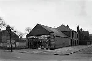 Exterior of the Dodworth Road Co-op, Barnsley, South Yorkshire, 1957 Exterior of the Dodworth Road Co-op, Barnsley, South Yorkshire, 1957