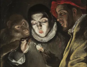 The Fable, c. 1580. Artist: El Greco, Dominico (1541-1614) The Fable, c. 1580. Artist: El Greco, Dominico (1541-1614)