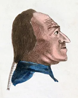 The facial characteristics of a quick tempered person, 1808. Artist: Johann Kaspar Lavater The facial characteristics of a quick tempered person, 1808. Artist: Johann Kaspar Lavater