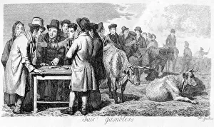 Fair Gamblers, early 19th century.Artist: Walter Geikie Fair Gamblers, early 19th century.Artist: Walter Geikie
