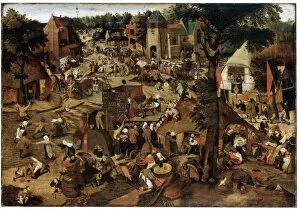 Pieter Bruegel The Younger Gallery: Fair with a Theatrical Performance, c1580-1630. Artist: Pieter Brueghel the Younger