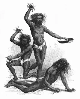 Fakirs Wounding Themselves, c1891. Creator: James Grant Fakirs Wounding Themselves, c1891. Creator: James Grant